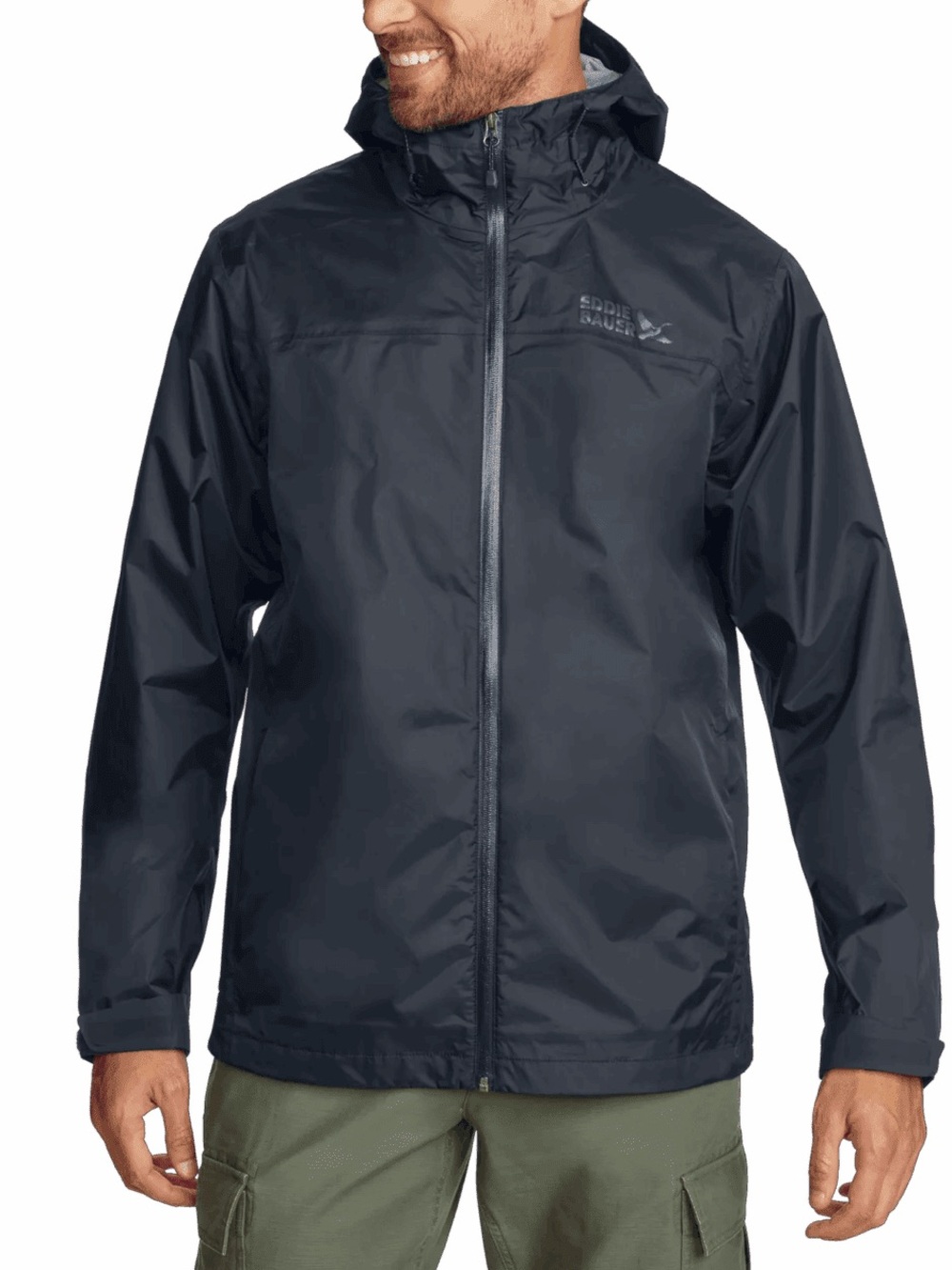 EDDIE BAUER - Men’s WeatherEdge Waterproof Hooded Rain Jacket Sz XL (tall)
